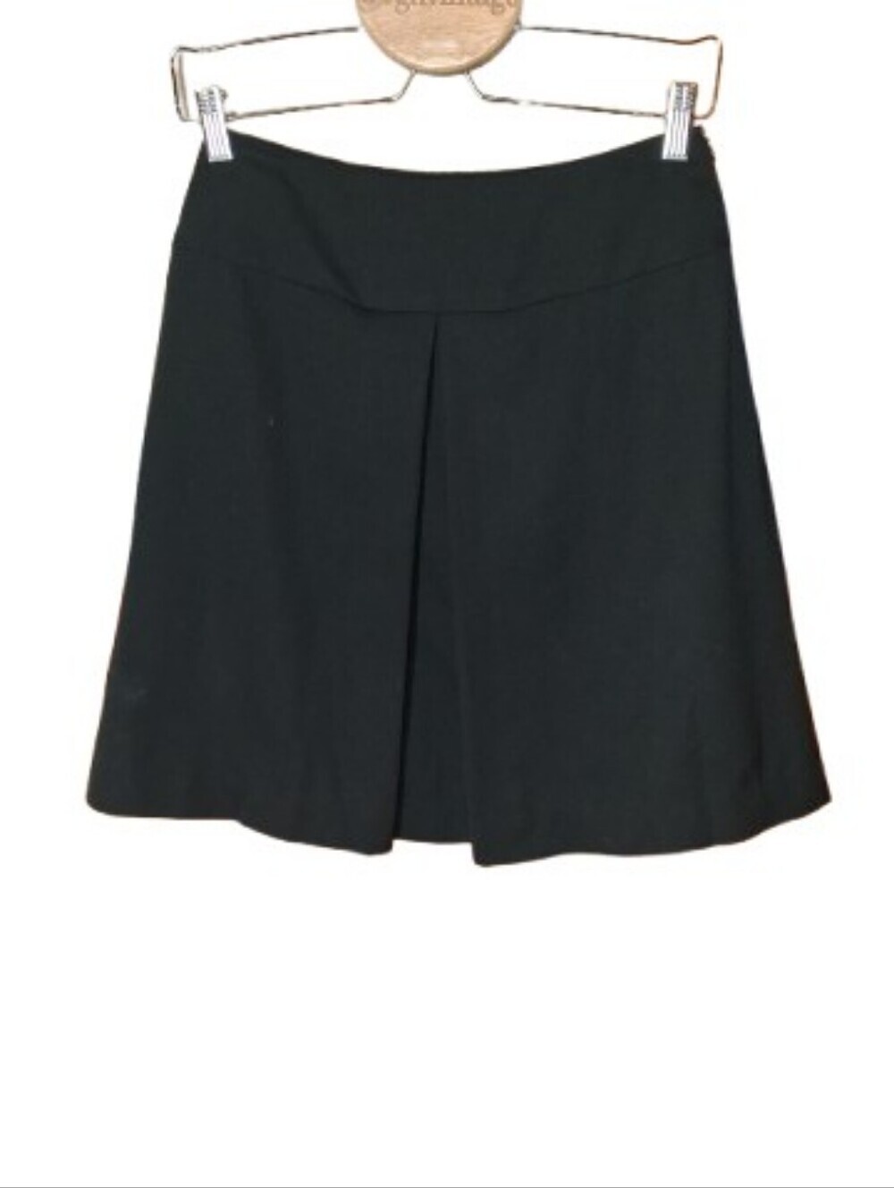 Vintage Lord & Taylor Wool Mini Skirt 6 Black Classic Made In The USA